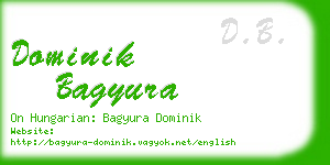 dominik bagyura business card